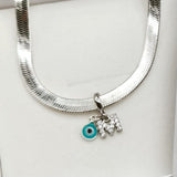 שרשרת סנייק עם תליון אות