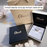 שרשרת לבבות מחוברים לנצח כסף טהור וציפוי זהב