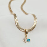 שרשרת סנייק עם תליון אות