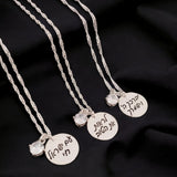 שרשרת חותם עם חריטה אישית ותוספת תליון זרקון