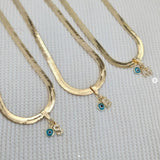 שרשרת סנייק עם תליון אות