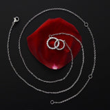 Подарок для любимой женщины | Подвеска "Связанные сердца" серебро 925 пробы покрыто золотом 14 каратов