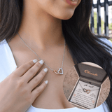 מתנה לילדה - שרשרת לבבות מחוברים עם ברכה מרגשת