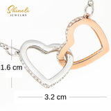 מתנה לחברה הכי טובה שרשרת שני לבבות מחוברים