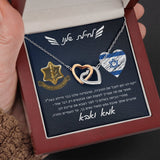 מתנה לגיוס - דגם לבבות מחוברים עם ברכה אישית ומרגשת