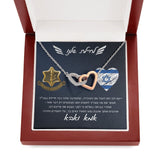 מתנה לגיוס - דגם לבבות מחוברים עם ברכה אישית ומרגשת