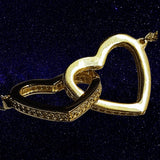 מתנה לילדה - שרשרת לבבות מחוברים עם ברכה מרגשת