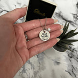 מתנה ליולדת מבן זוג, שרשרת עם כיתוב אמא הכי טובה