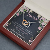 מתנה ליום האהבה לאישה האהובה- שרשרת לבבות מחוברים עם ברכה אישית