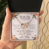 מתנה לנכדה לבת מצווה- שרשרת לבבות מחוברים עם ברכה אישית