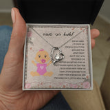 שרשרת מתנה לאמא טרייה לתינוקת - דגם אהבה לנצח