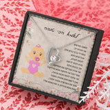 שרשרת מתנה לאמא טרייה לתינוקת - דגם אהבה לנצח