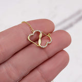 שרשרת מתנה לחברה הכי טובה- לבבות מחוברים זהב