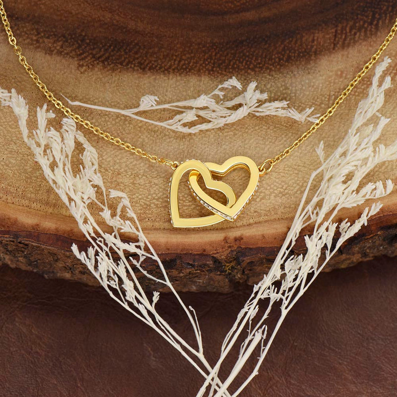 Подарок для любимой женщины | Подвеска "Связанные сердца" серебро 925 пробы покрыто золотом 14 каратов